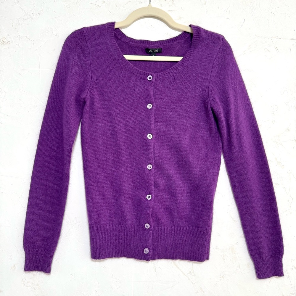 3/$20 Apt. 9 Purple Angora Blend Button Front Cardigan Sweater Women’s Small